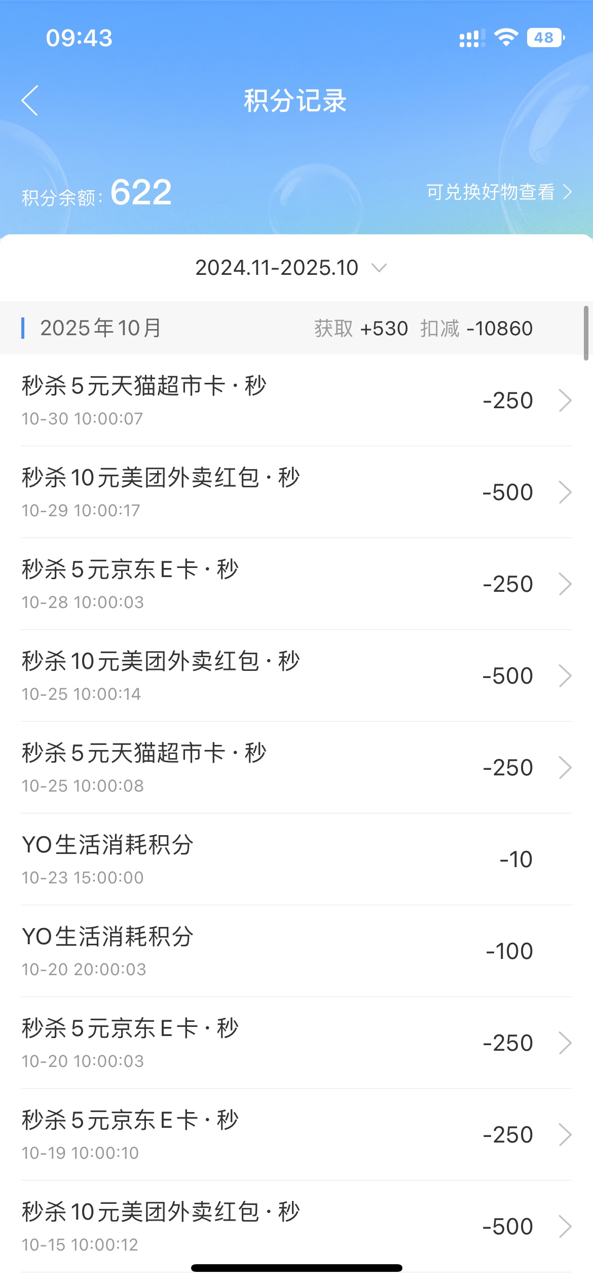 中邮钱包，历史一坤年，5万多积分终于被我败光了









66 / 作者:悄悄悄 / 