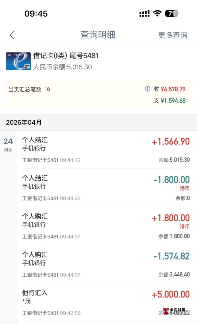 贵州工行，买1500rmb的港币结售汇，手续费8元，中20元，润12  自测


56 / 作者:黄大仙11 / 