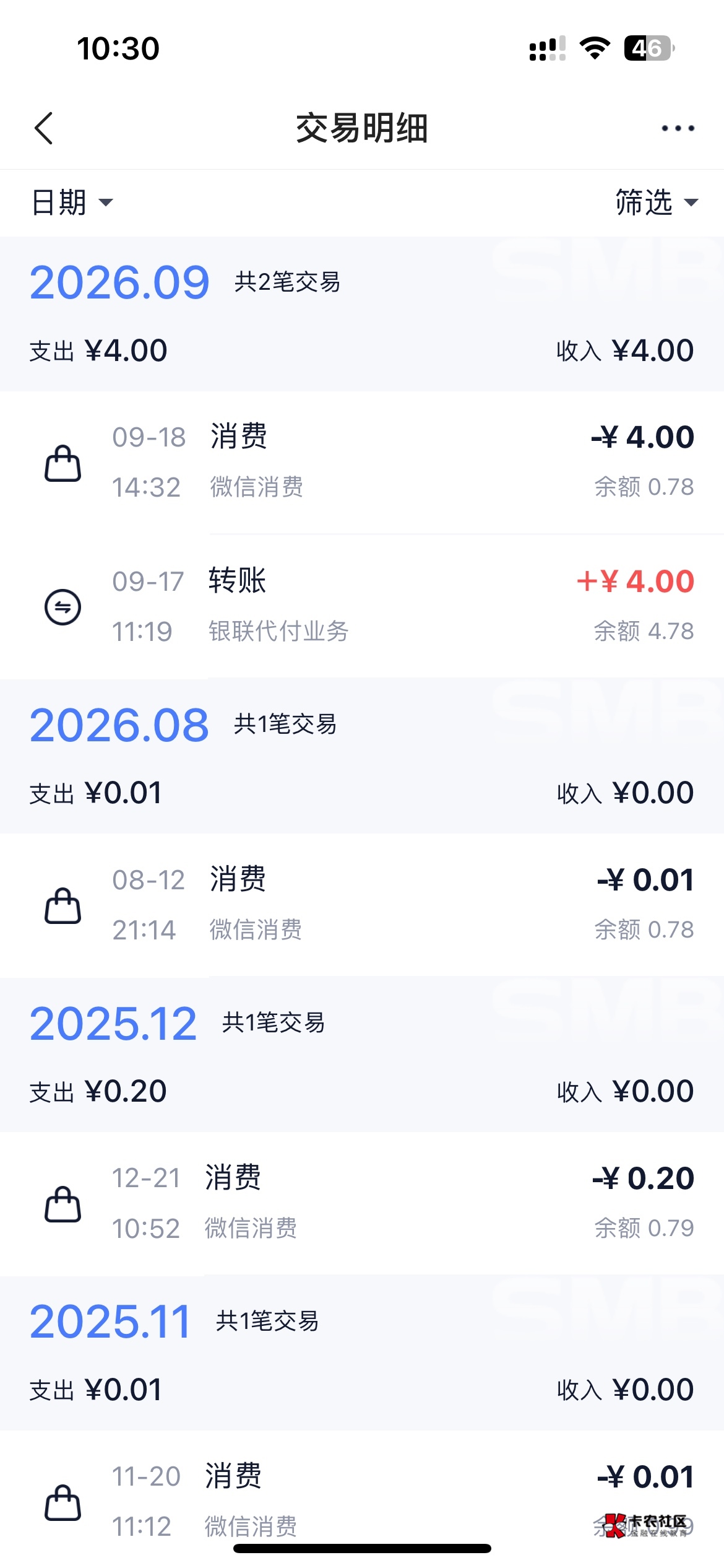 谁说苏商要存钱才能升级会员？卡里几年都没有超过10块。



60 / 作者:男人回头不迟 / 