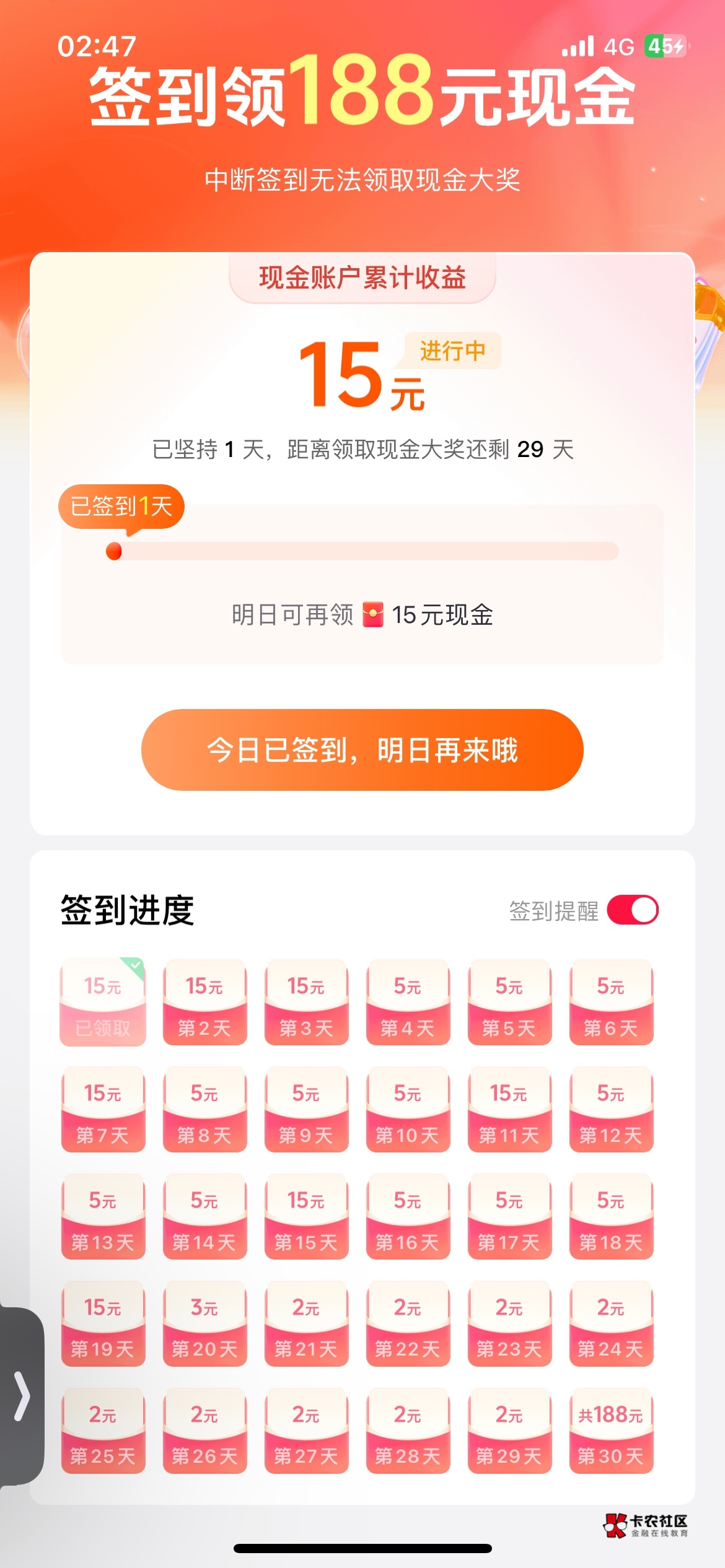 番茄小说签到这个签到是不是有什么T路

1 / 作者:旅行世界 / 