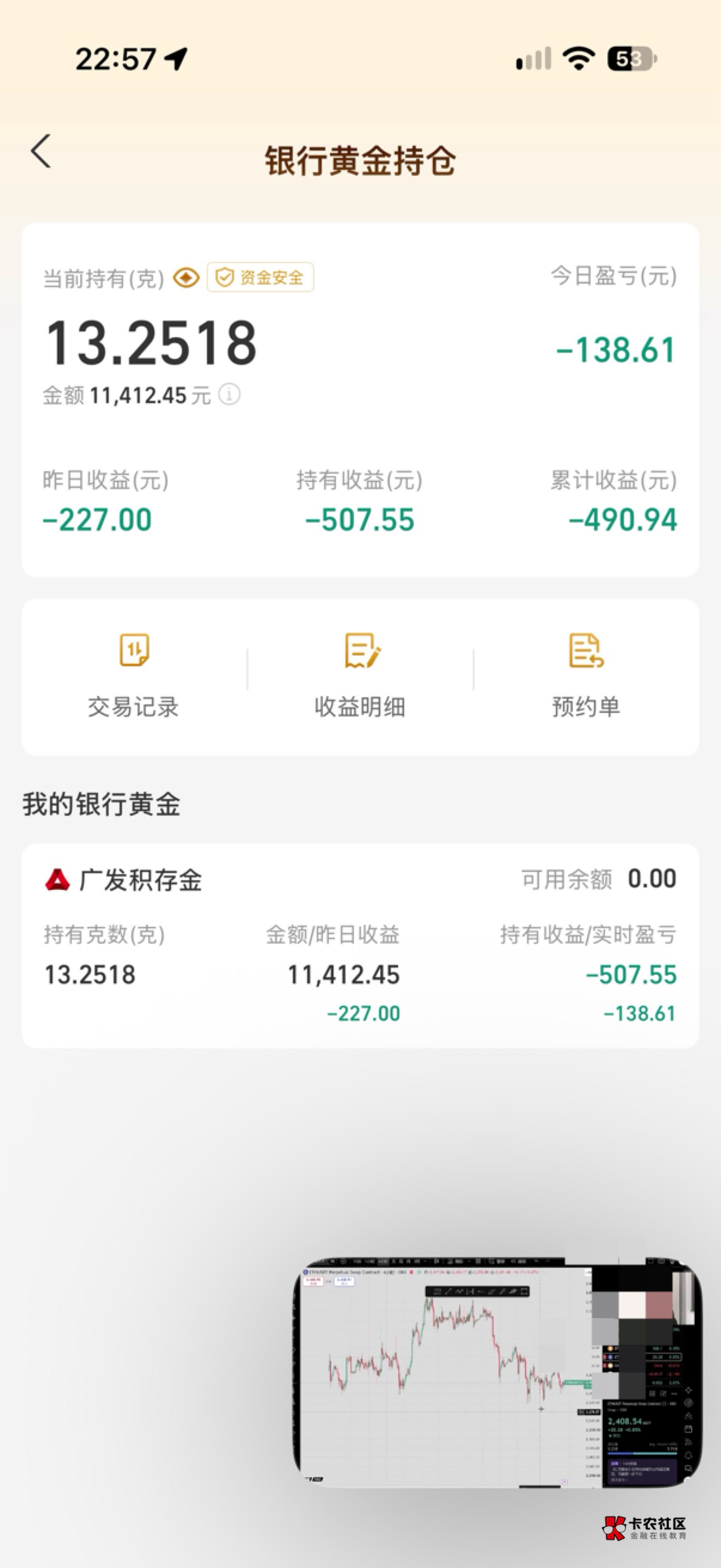 东边不亮西边亮 股票涨了 但是黄金 我好痛 


42 / 作者:三亿少妇的梦 / 